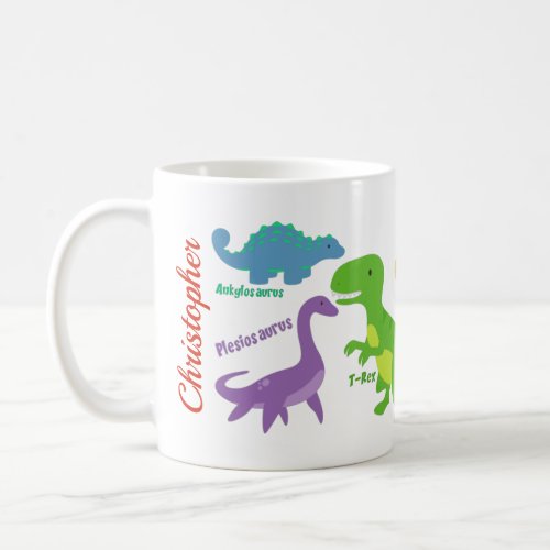 Cute Kids Dinosaur Names Coffee Mug