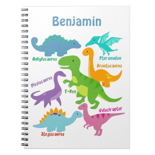 Cute Kids Dinosaur Notebook