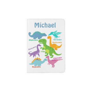 Cute Kids Dinosaur Passport Holder