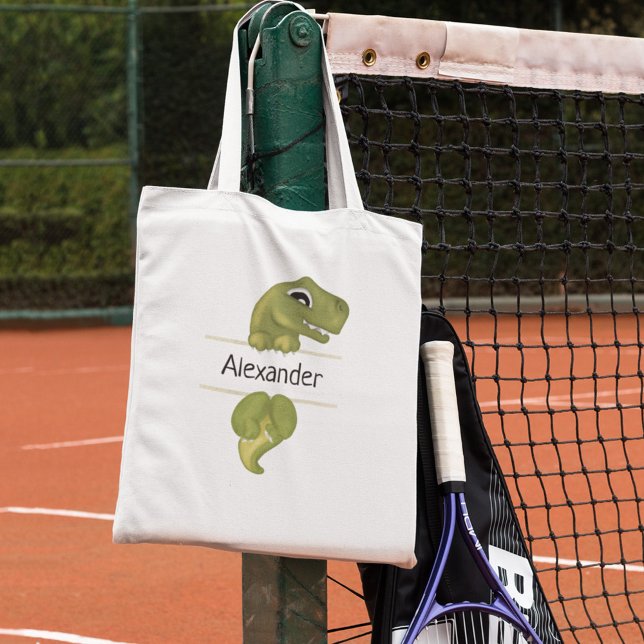 Cute Kids Dinosaur Personalized Tote Bag (Creator Uploaded)