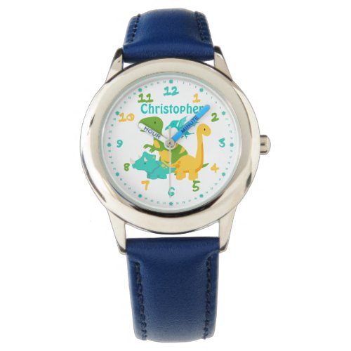 Cute Kids Dinosaur Personalized  Watch