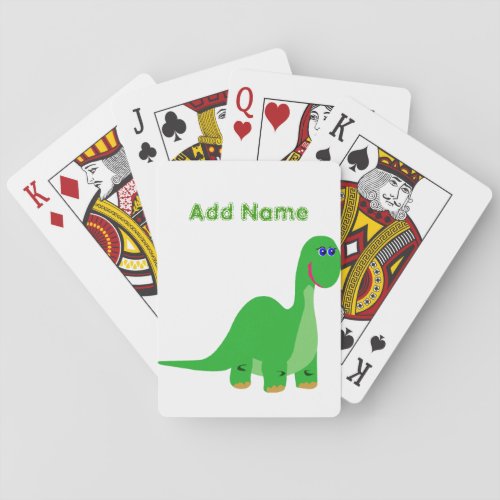 Cute Kids Dinosaur Playing Cards