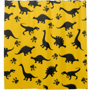Cute kids dinosaurs pattern Colorful dinosaurs on Shower Curtain