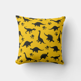 Cute kids dinosaurs pattern Colorful dinosaurs on Throw Pillow
