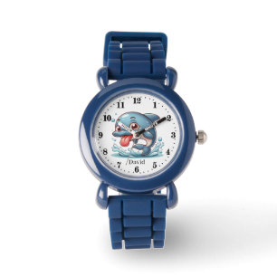 Cute kids dolphin add name unisex watch