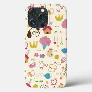Cute Kids Doodle Pattern iPhone 13 Pro Case