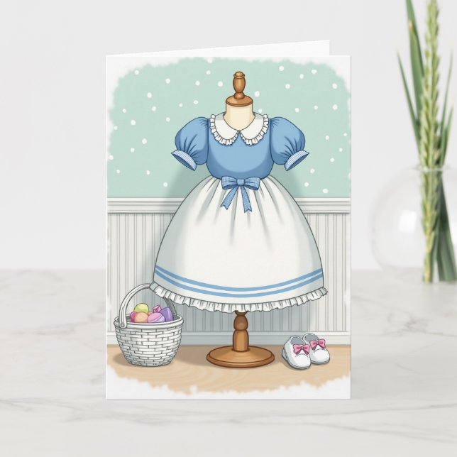 Cute Kids Dress Art Card (Front)