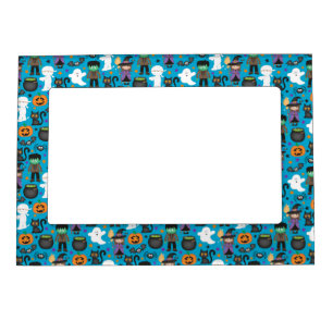CUTE KIDS DRESSED UP FOR HALLOWEEN BLACK CATS MAGNETIC FRAME