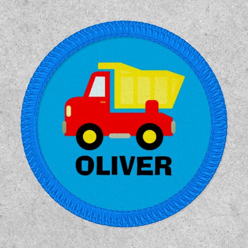 Cute kids dump truck construction vehicle custom patch