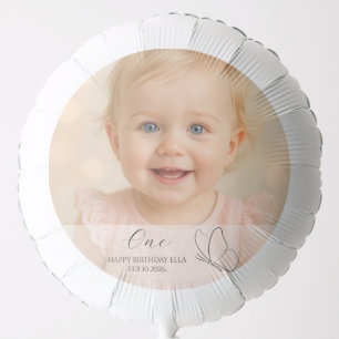 Cute Kid's First Birthday Party With Custom Photo Balloon