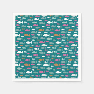 Cute kids fish pattern napkins
