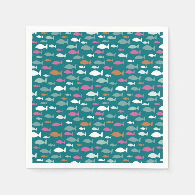 Cute kids fish pattern napkins (Front)