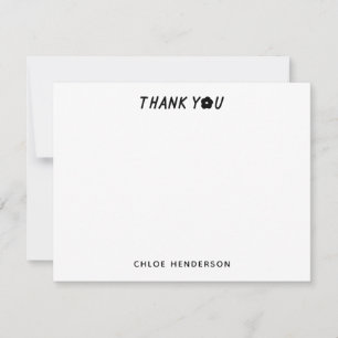 Cute Kids Flower Stationery Thank You  Note Card