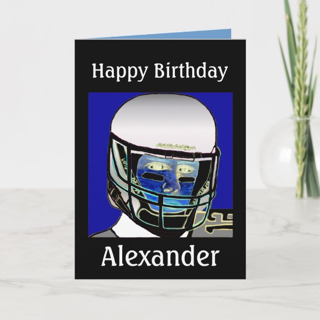 Cute Kids Football Personalized Birthday Card (Front)