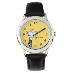 Cute Kids Giraffe Personalized Watch