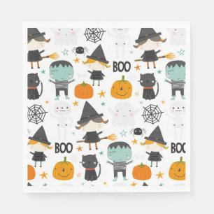 Cute kids Halloween Birthday Party Napkins