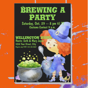 Cute Kids Halloween Costume Party Invitation