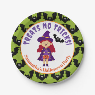 Cute Kids Halloween Costume Party Paper Plates