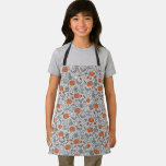 Cute Kids Halloween Doodle Pattern Apron