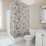 Cute Kids Halloween Doodle Pattern Shower Curtain
