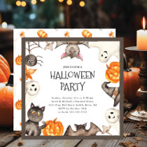 Cute Kids Halloween Party Invitation