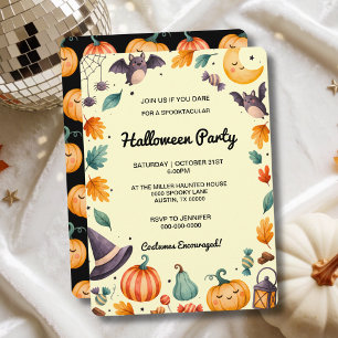 Cute Kids Halloween Party  Invitation