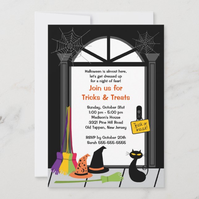 Cute Kids Halloween Party Invitation (Front)