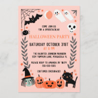 Cute Kids Halloween Party Invitation