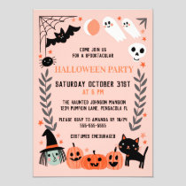 Cute Kids Halloween Party Invitation