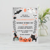 Cute Kids Halloween party Invitation (Standing Front)