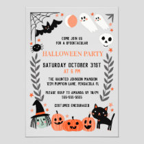 Cute Kids Halloween party Invitation