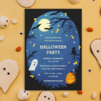 Cute Kids Halloween Party Invitations