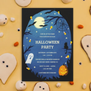 Cute Kids Halloween Party Invitations