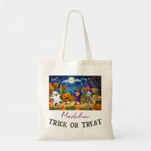 Cute Kids Halloween Trick or Treat Personalized
