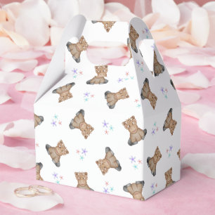 Cute Kids Highland Cow Barnyard Birthday Favor Boxes