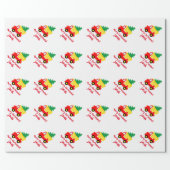Cute kid's Holiday Christmas tree on truck Wrapping Paper (Flat)