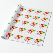 Cute kid's Holiday Christmas tree on truck Wrapping Paper (Unrolled)