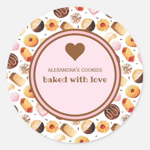 Cute Kids Homemade Baked Deserts Classic Round Sticker