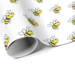 Cute Kids Honey Bee Wrapping Paper