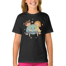 Cute Kids Hugging Earth - Earth Day Everyday Kids 