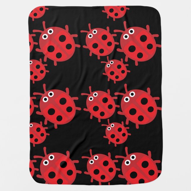 Cute Kids ladybird Family  Baby Blanket (Front)