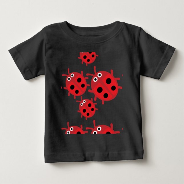 Cute Kids ladybird Family   Baby T-Shirt (Front)