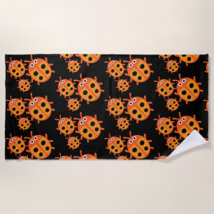 Cute Kids ladybird Family Beach Towel