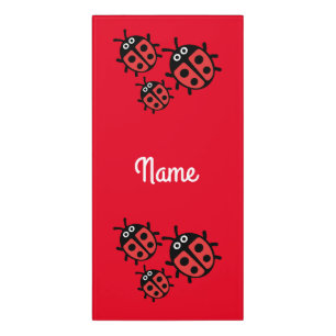 Cute Kids ladybird Family Door Sign