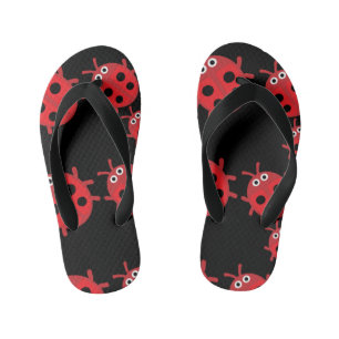 Cute Kids ladybird Family  Kid's Flip Flops