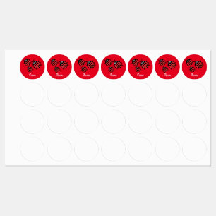 Cute Kids ladybird Family Labels