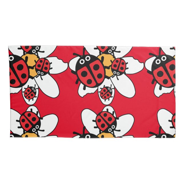 Cute Kids ladybird Family  Pillow Case (Back-Right)