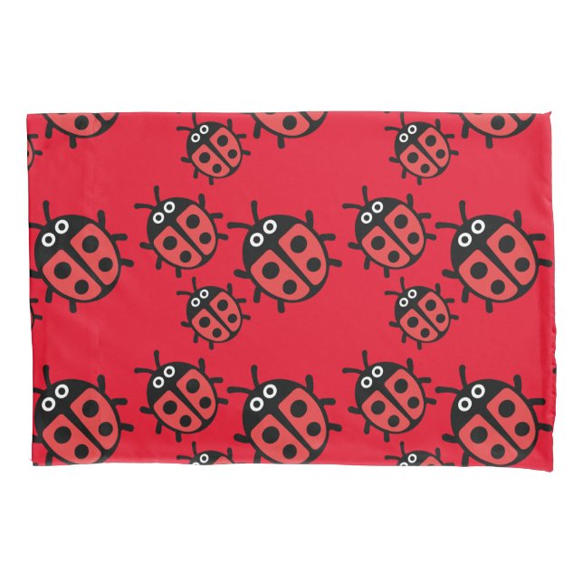 Cute Kids ladybird Family   Pillow Case (Front)