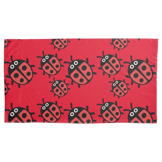 Cute Kids ladybird Family   Pillowcase (Front-Left)