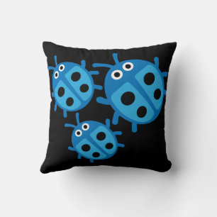 Cute Kids ladybird Family Throw Pillow
